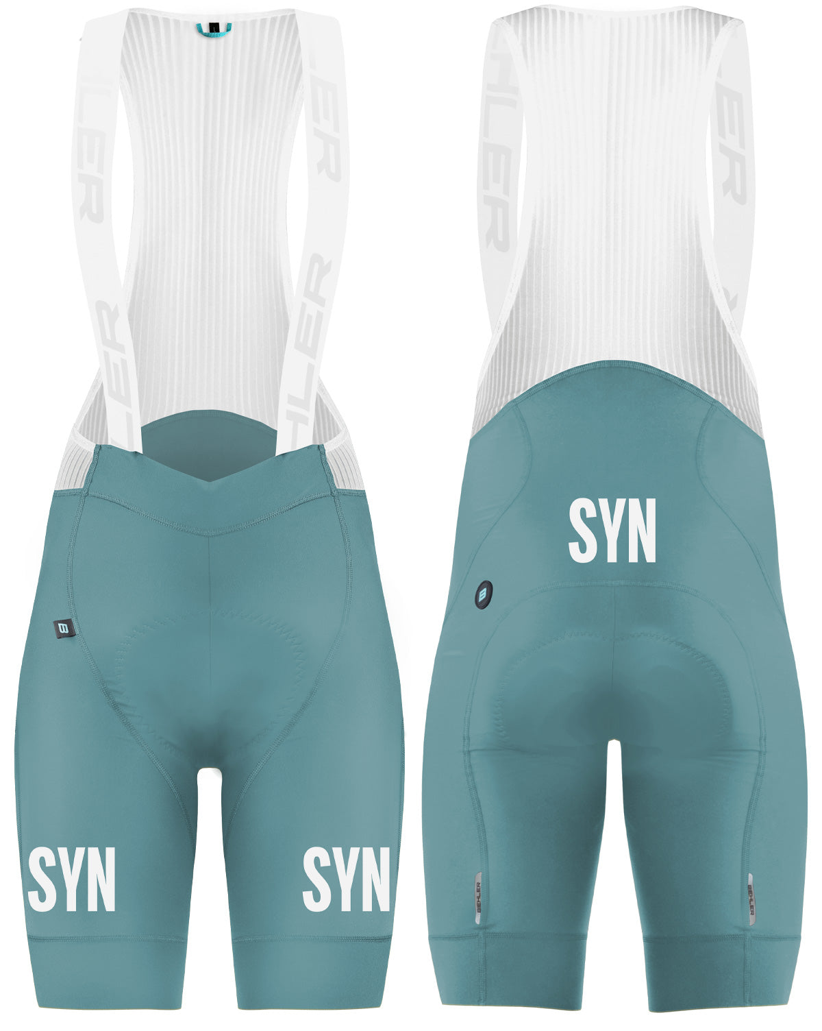 Mens SYNDICATE PRO BIB SHORTS Blue Rain