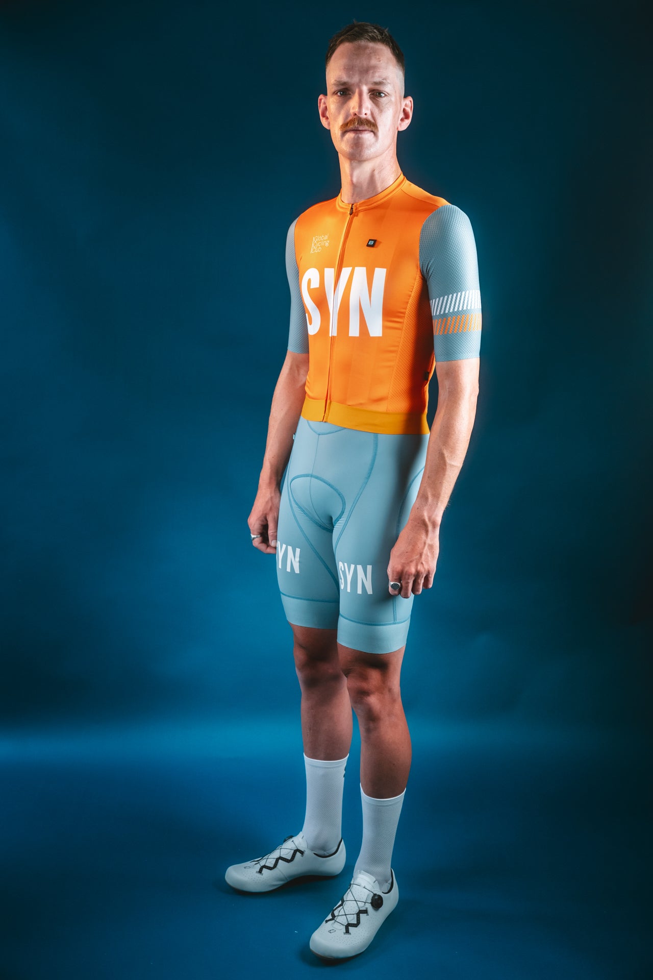 Mens SYNDICATE PRO BIB SHORTS Blue Rain