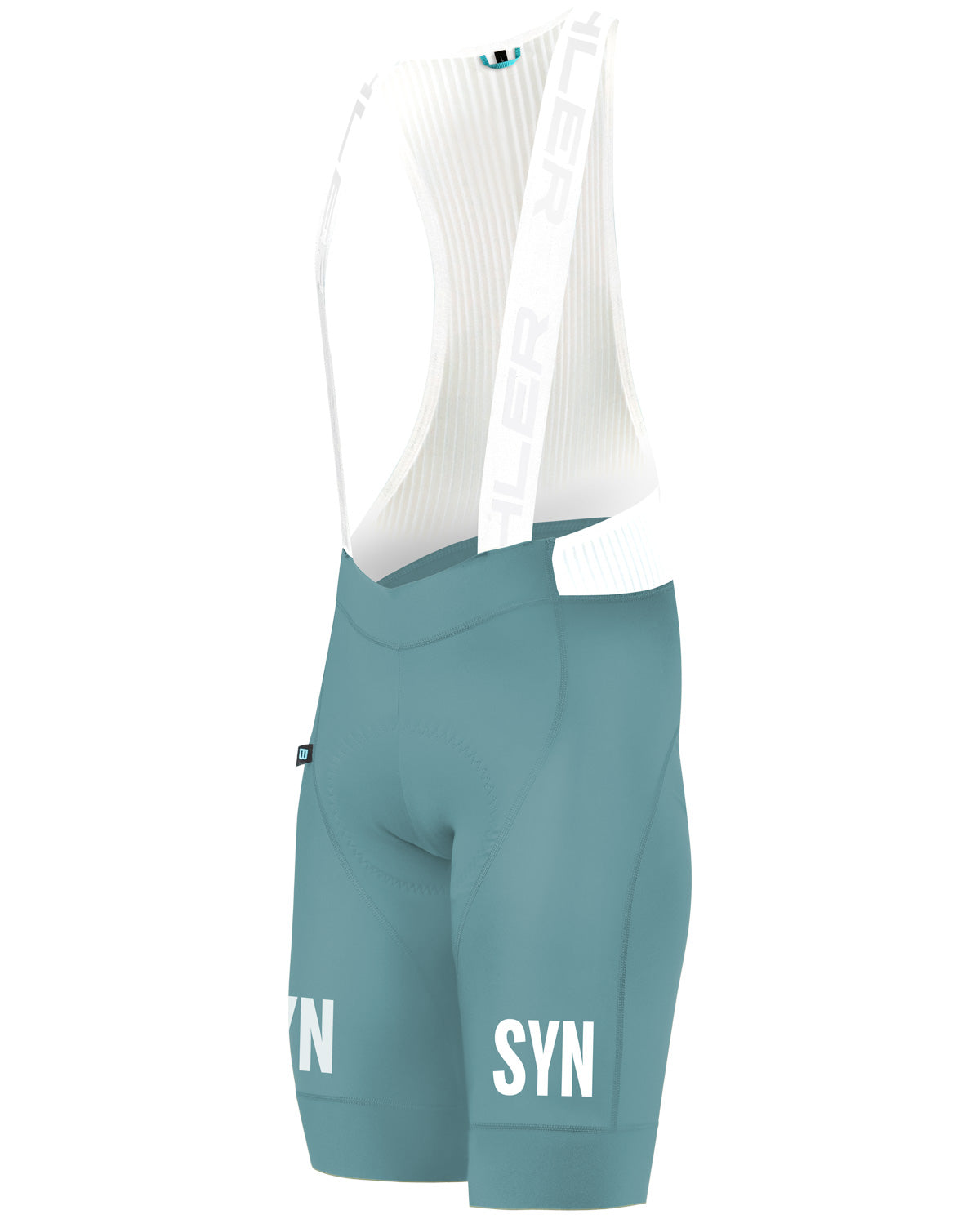 Mens SYNDICATE PRO BIB SHORTS Blue Rain