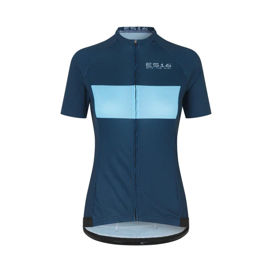 ES16 Cycling Jersey Elite Spin Stripe Deep Blue. Women