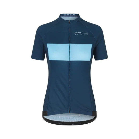 ES16 Cycling Jersey Elite Spin Stripe Deep Blue. Women