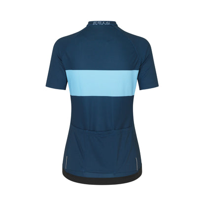 ES16 Cycling Jersey Elite Spin Stripe Deep Blue. Women